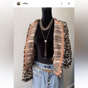 Chic Leopard and Striped Jacket